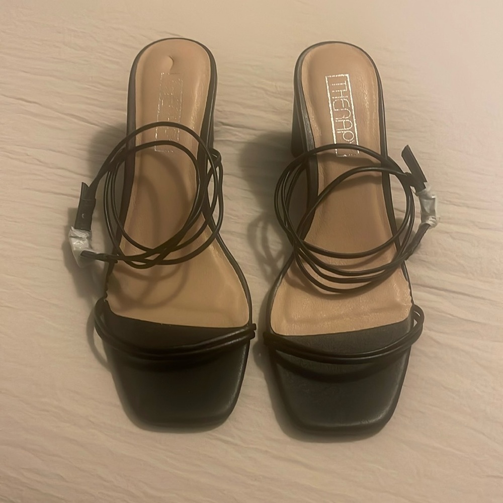Therapy Black Strappy Heels​